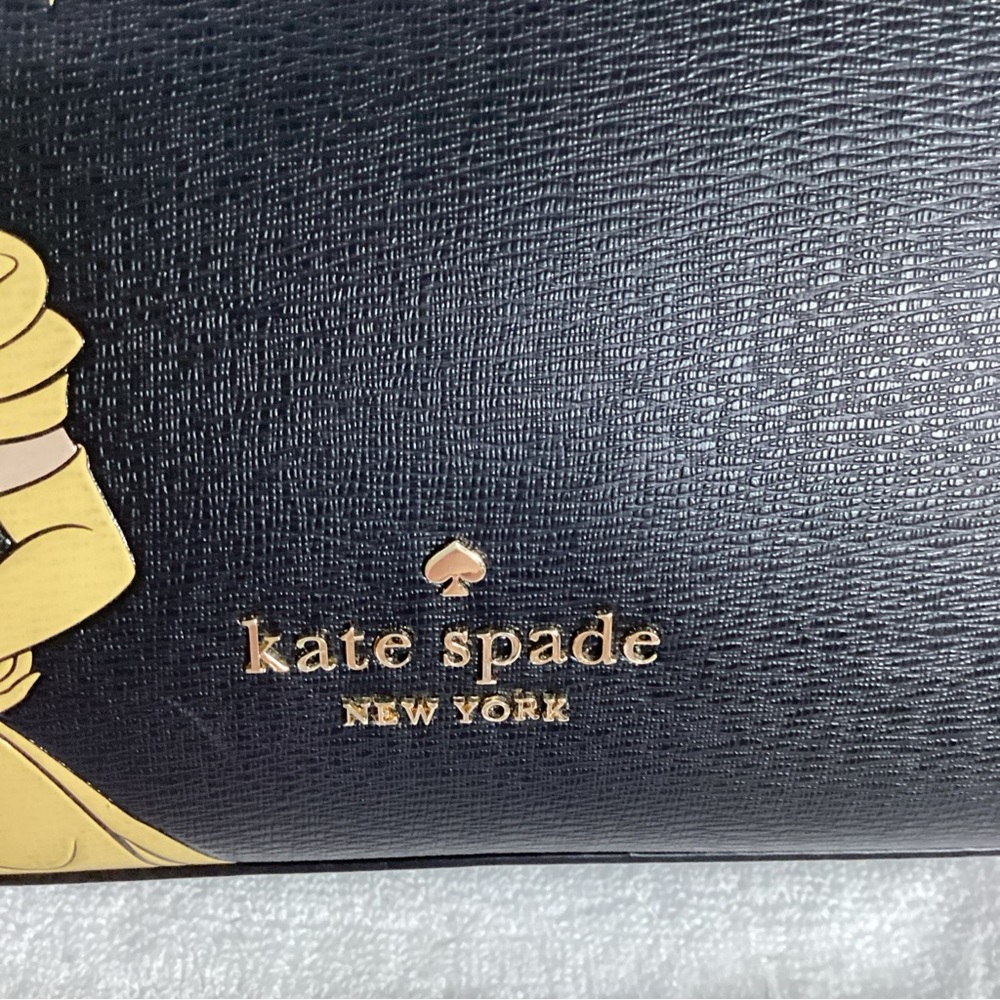 SOLD……..Kate Spade Disney Beauty and the Beast Belle Black Leather Convertible - Picture 5 of 13